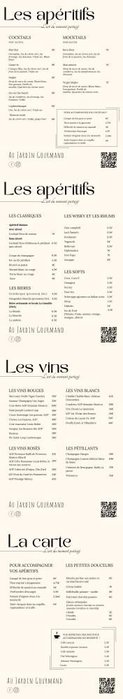 LA CARTE VINS-APERITIFS
