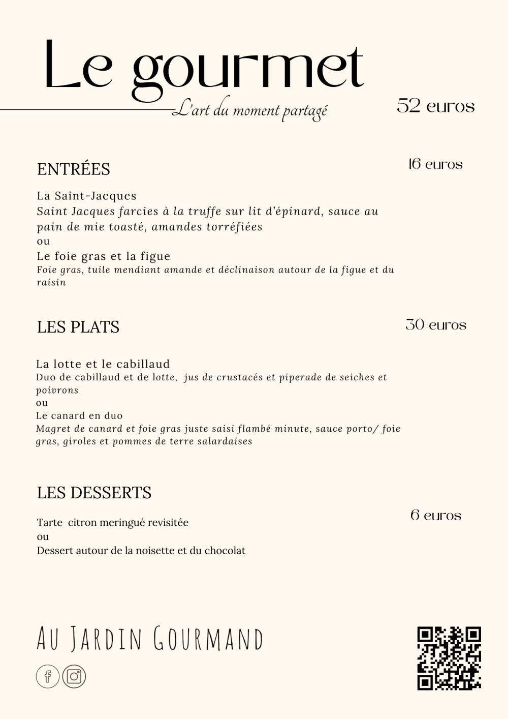 GOURMAND 52 euros octobre 2026